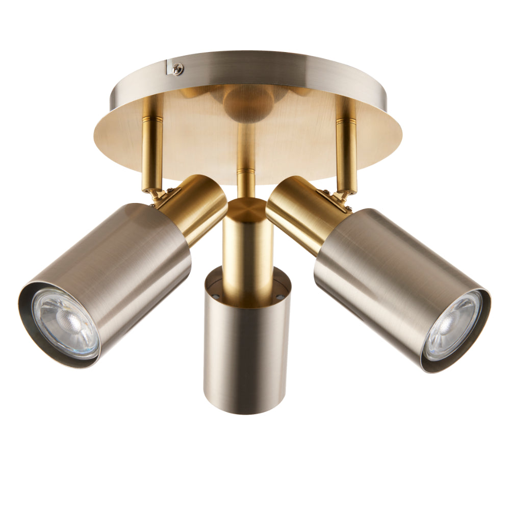 Hayes Matte Nickel 3-Light Spotlight Plate