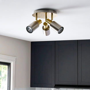 Hayes Matte Nickel 3-Light Spotlight Plate