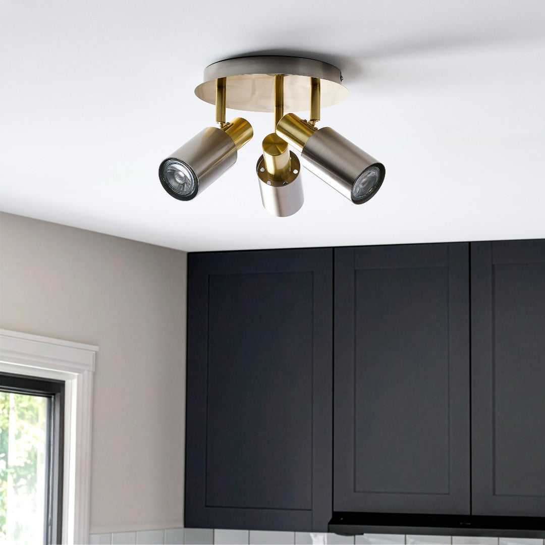 Hayes Matte Nickel 3-Light Spotlight Plate