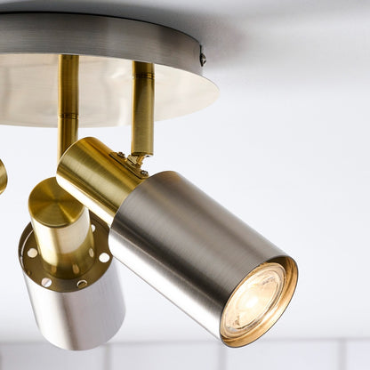 Hayes Matte Nickel 3-Light Spotlight Plate