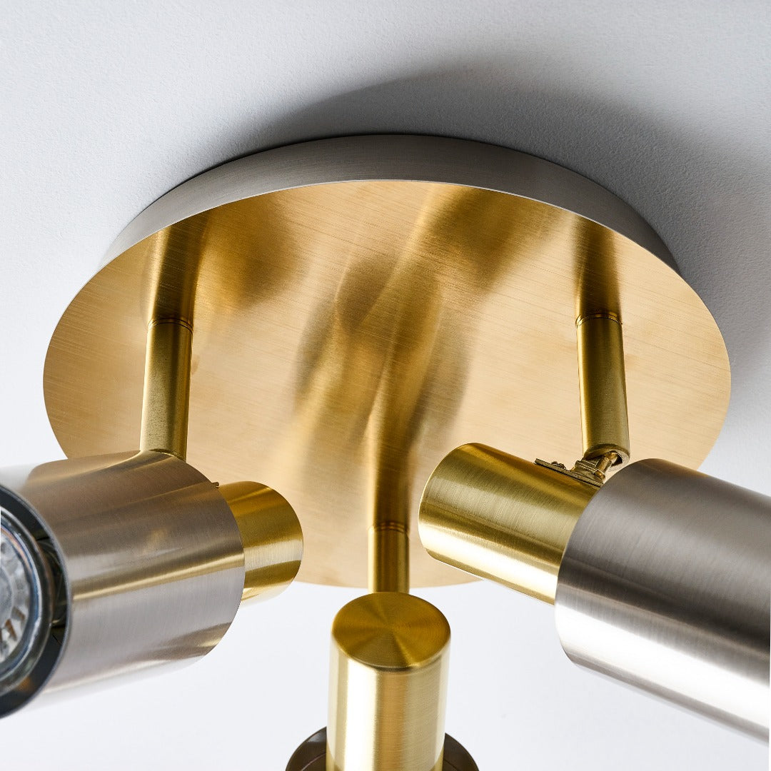 Hayes Matte Nickel 3-Light Spotlight Plate