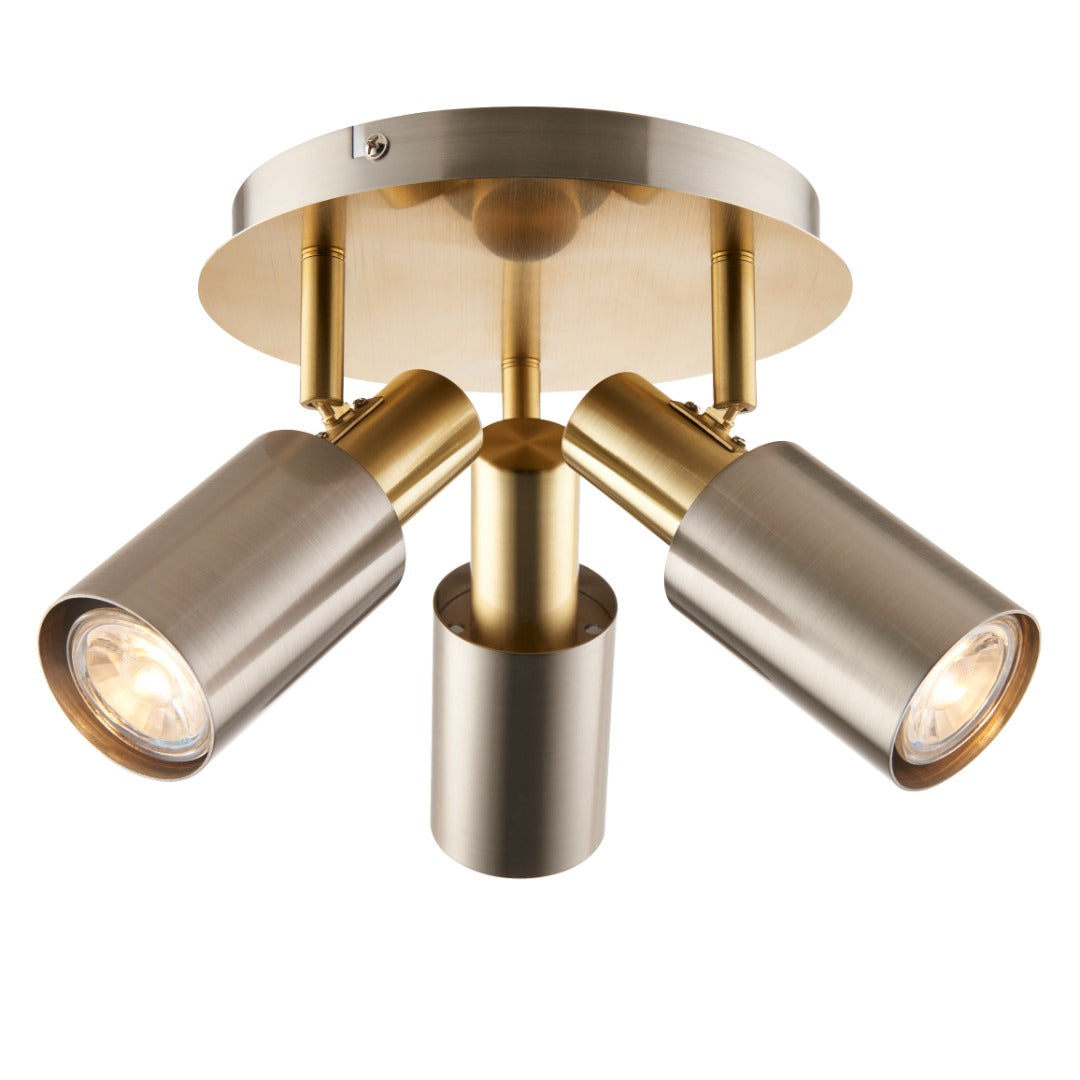 Hayes Matte Nickel 3-Light Spotlight Plate