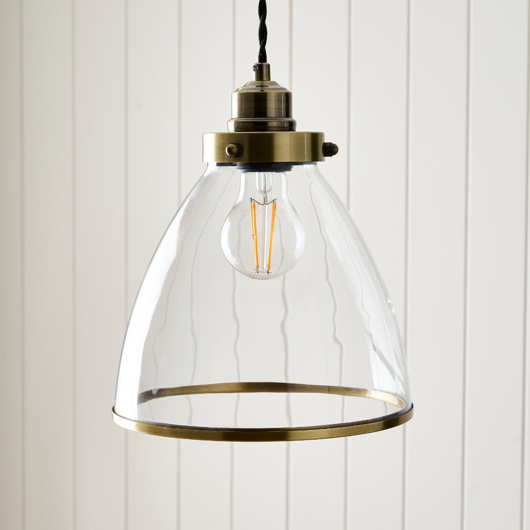 Brunswick Easy-Fit Antique Brass Pendant