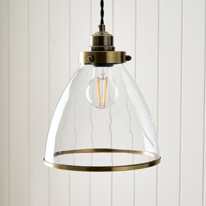 Brunswick Easy-Fit Antique Brass Pendant