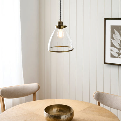 Brunswick Easy-Fit Antique Brass Pendant