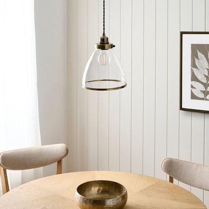 Brunswick Easy-Fit Antique Brass Pendant