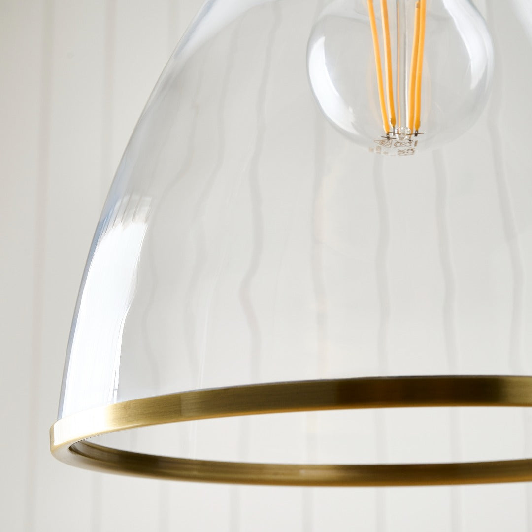 Brunswick Easy-Fit Antique Brass Pendant