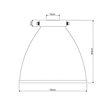 Brunswick Easy-Fit Antique Brass Pendant