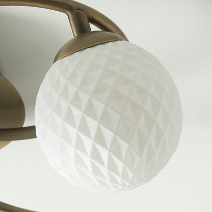 Jaymie 6-Light Antique Brass Semi-Flush Ceiling Light