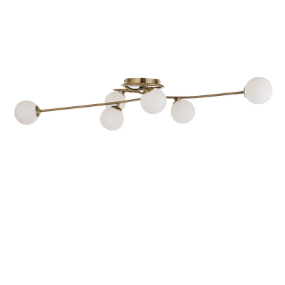 Jaymie 6-Light Antique Brass Semi-Flush Ceiling Light