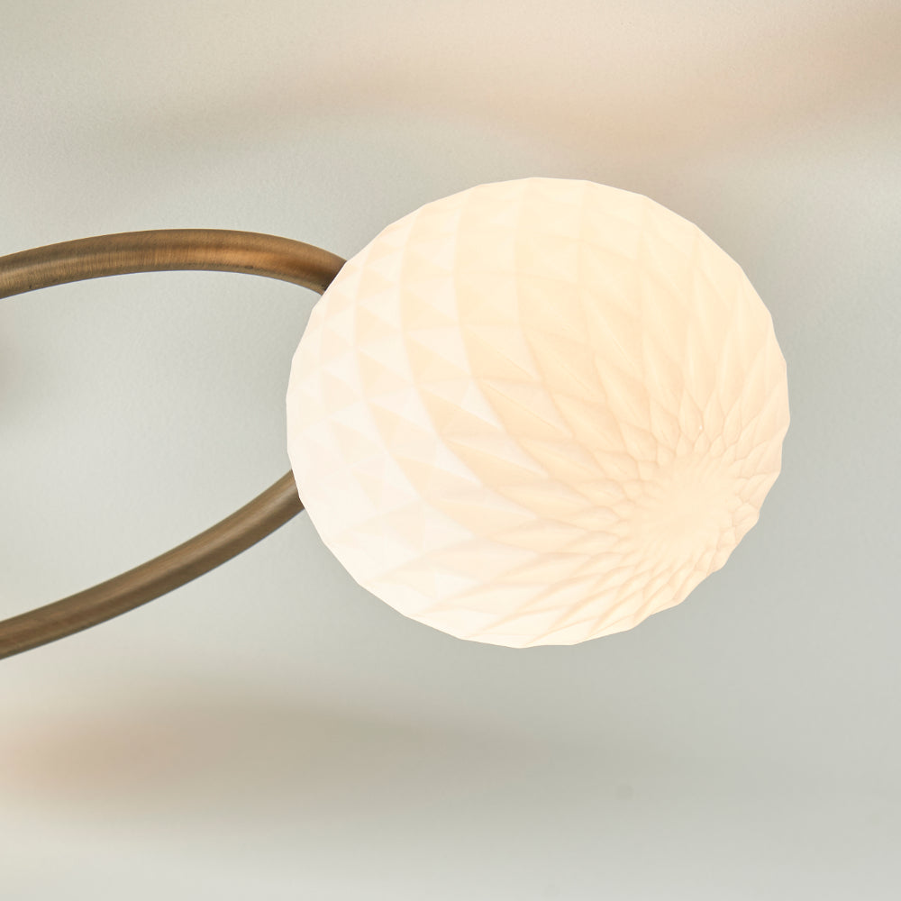 Jaymie 3-Light Antique Brass Semi-Flush Ceiling Light