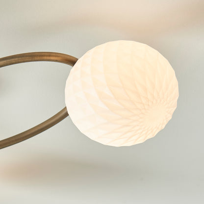 Jaymie 3-Light Antique Brass Semi-Flush Ceiling Light