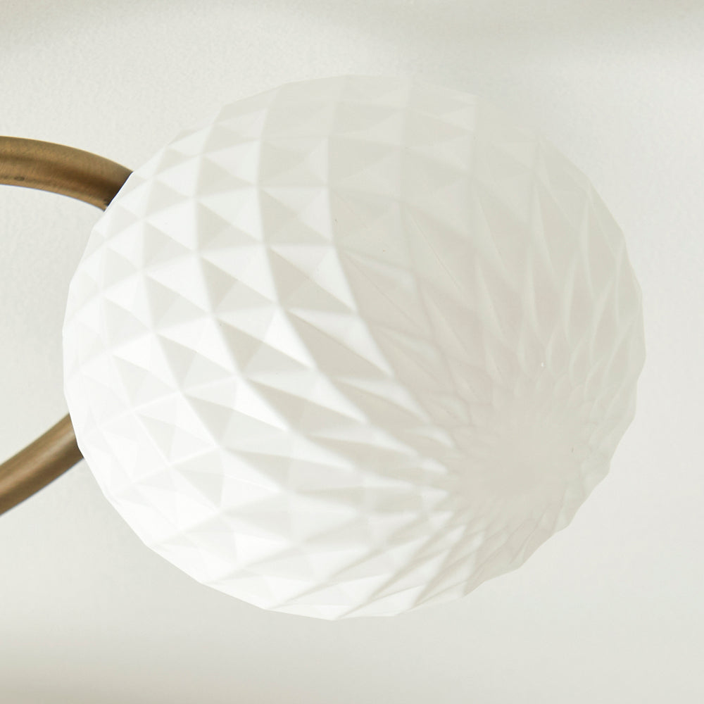 Jaymie 3-Light Antique Brass Semi-Flush Ceiling Light