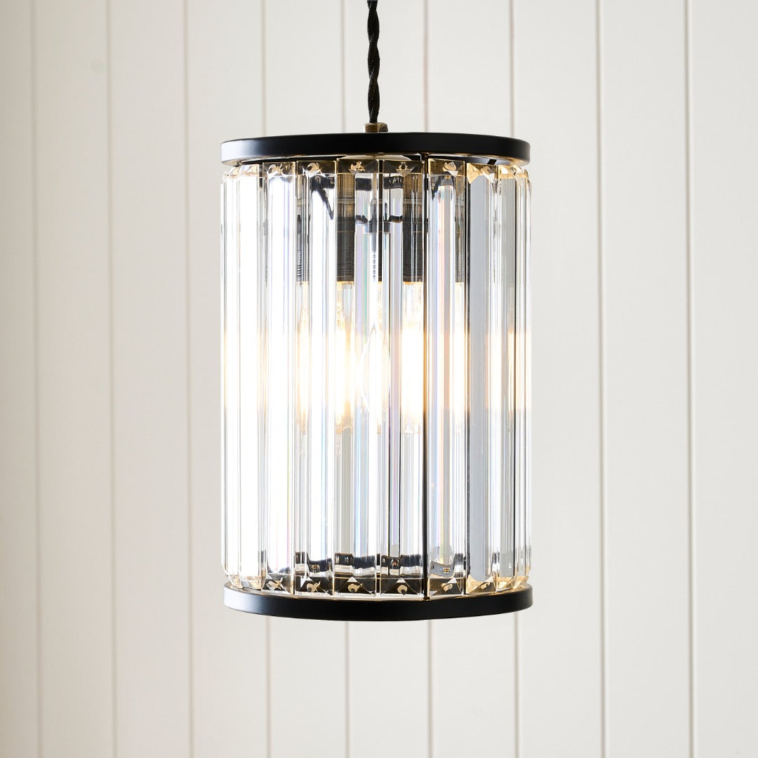 Resto Matte Black Narrow Easy-Fit Pendant