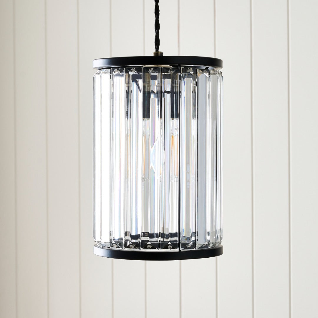 Resto Matte Black Narrow Easy-Fit Pendant