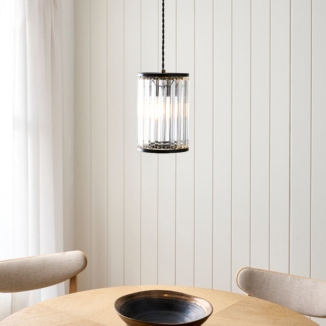 Resto Matte Black Narrow Easy-Fit Pendant