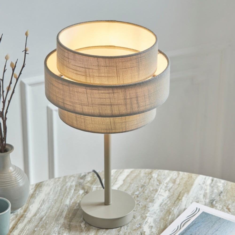 Buxton Grey Table Lamp