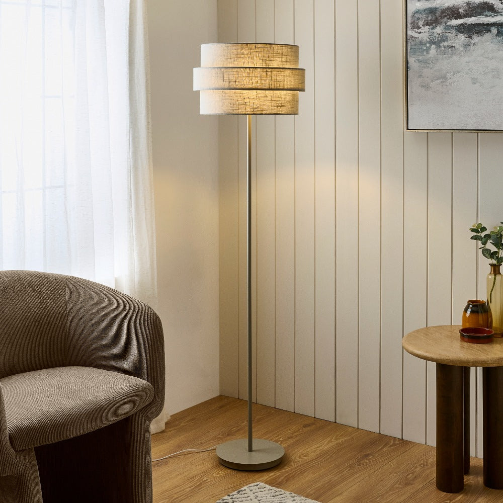 Buxton Light Grey Floor Lamp