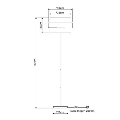 Buxton Light Grey Floor Lamp