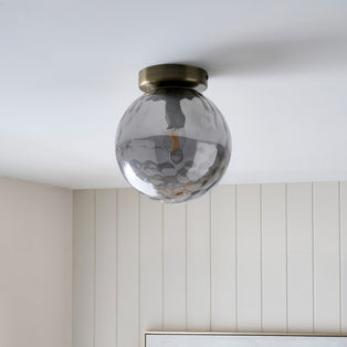 Tamara Antique Brass Flush Ceiling Light