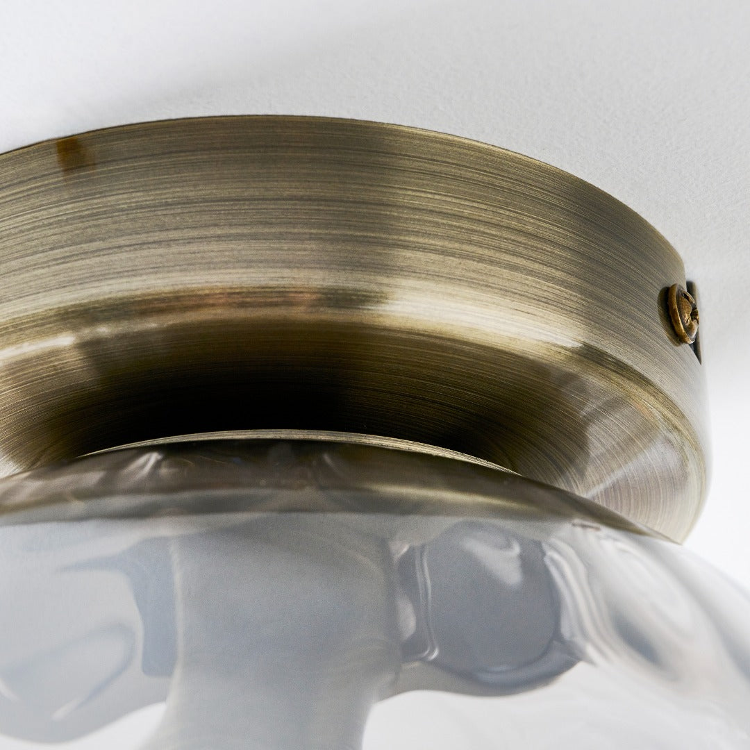 Tamara Antique Brass Flush Ceiling Light