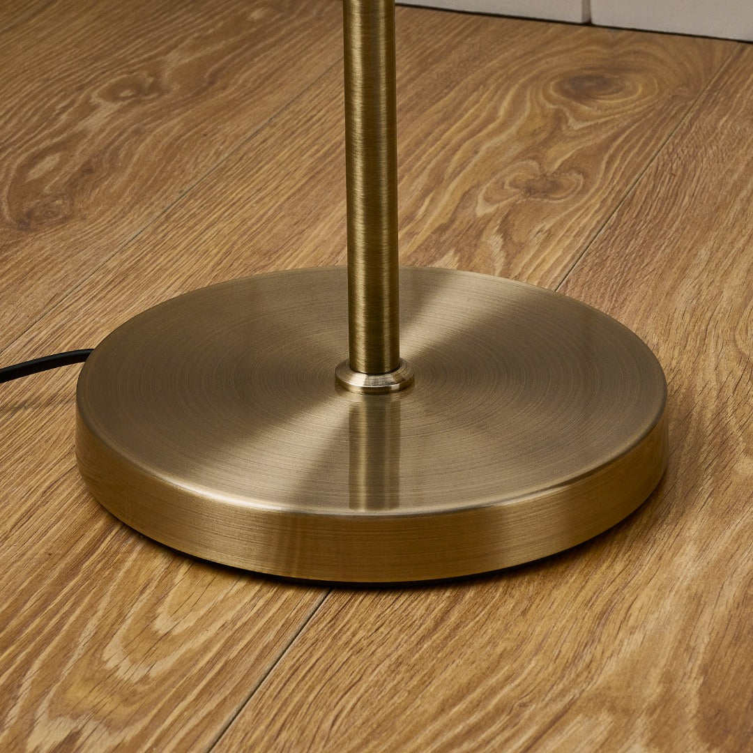 Tamara 3-Light Antique Brass Floor Lamp