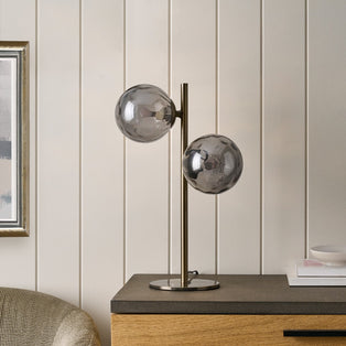 Tamara 2-Light Antique Brass Table Lamp