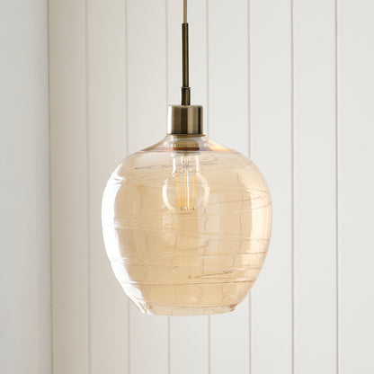 Zula 1-Light Champagne Pendant