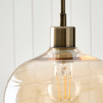 Zula 1-Light Champagne Pendant