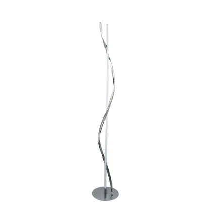 Hyde Chrome And Crystal LED Floor Lamp
