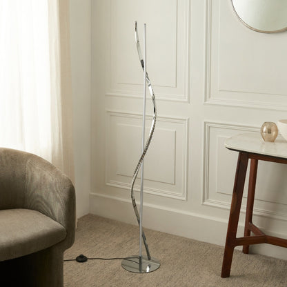 Hyde Chrome And Crystal LED Floor Lamp