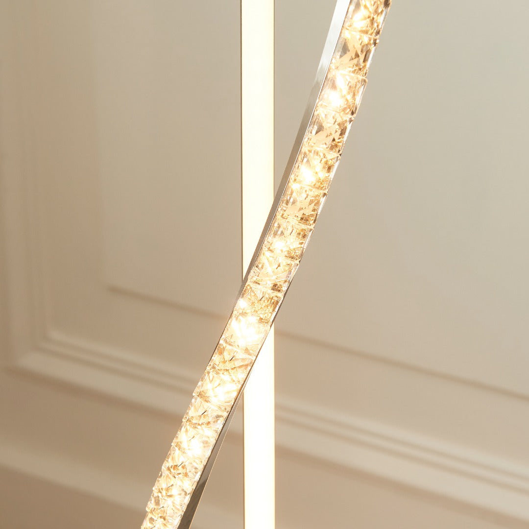 Hyde Chrome And Crystal LED Floor Lamp