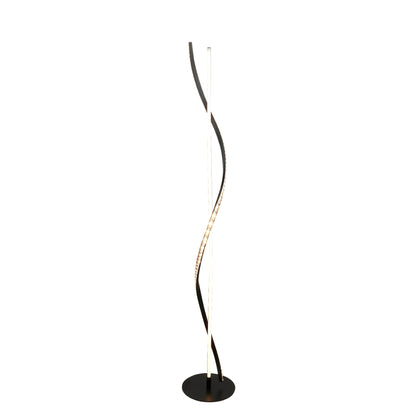 Hyde Matte Black And Crystal LED Floor Lamp