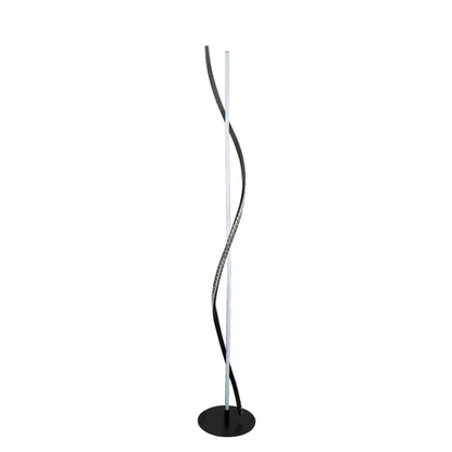 Hyde Matte Black And Crystal LED Floor Lamp