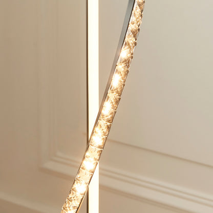 Hyde Matte Black And Crystal LED Floor Lamp