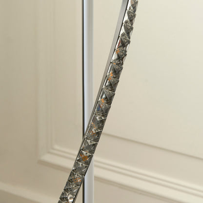 Hyde Matte Black And Crystal LED Floor Lamp