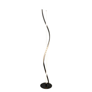 Hyde Matte Black And Crystal LED Floor Lamp