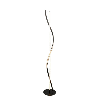 Hyde Matte Black And Crystal LED Floor Lamp