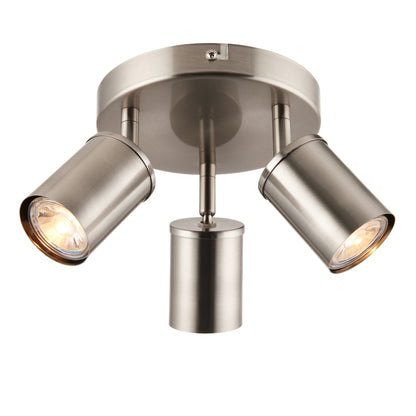 Talbot Brushed Nickel 3-Spot Plate