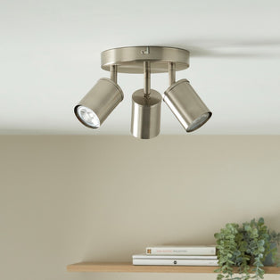 Talbot Brushed Nickel 3-Spot Plate