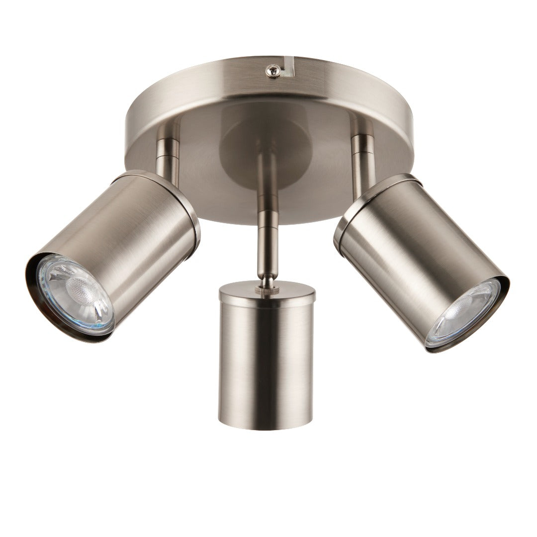 Talbot Brushed Nickel 3-Spot Plate