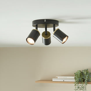 Talbot Matte Black 3-Spot Plate