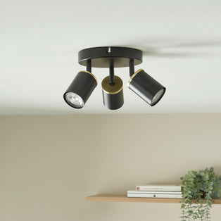 Talbot Matte Black 3-Spot Plate