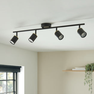 Talbot Matte Black 4-Spot Bar