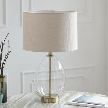 East Antique Brass Table Lamp
