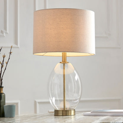 East Antique Brass Table Lamp