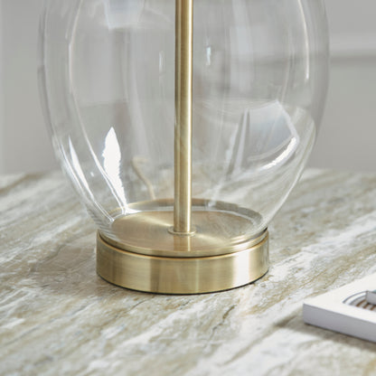 East Antique Brass Table Lamp