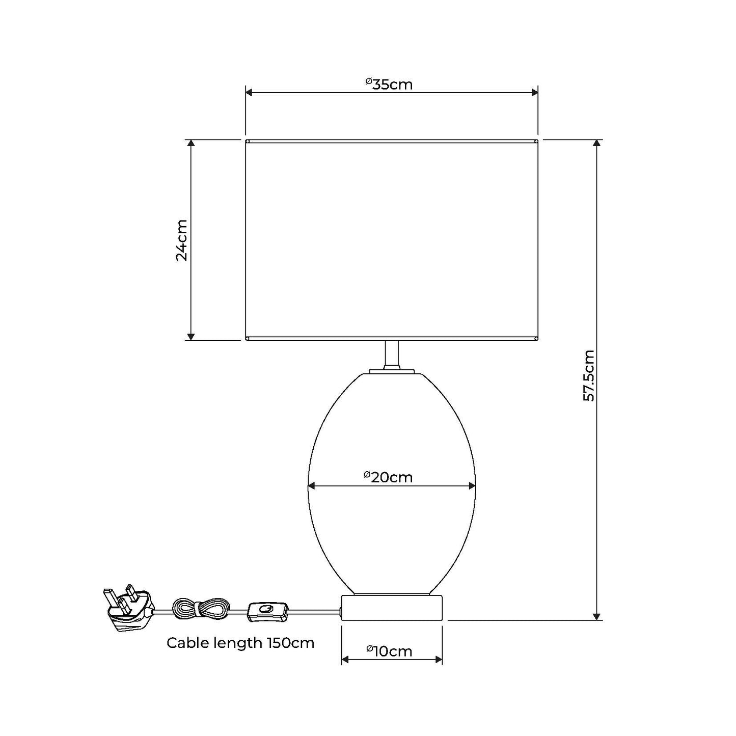 East Antique Brass Table Lamp