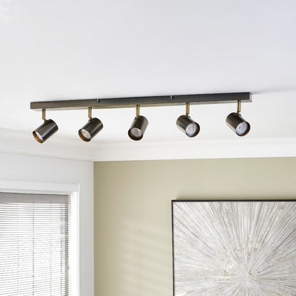 Hereford Matte Pewter 5-Spot Bar
