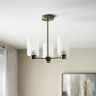 Kingsholm 3-Light Antique Brass Semi-Flush Ceiling Light